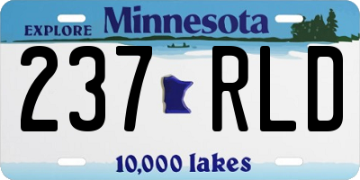MN license plate 237RLD