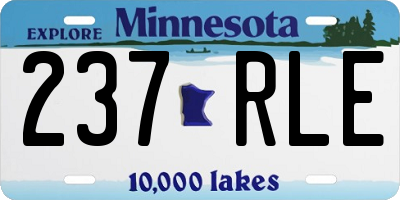 MN license plate 237RLE