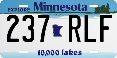 MN license plate 237RLF