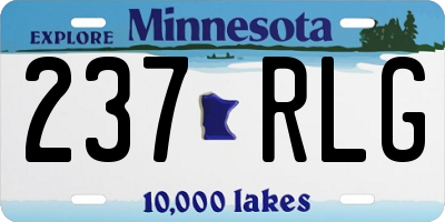 MN license plate 237RLG