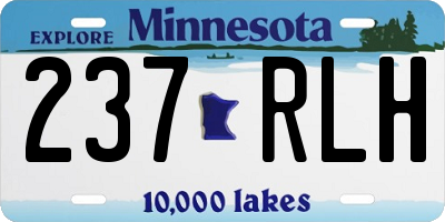 MN license plate 237RLH