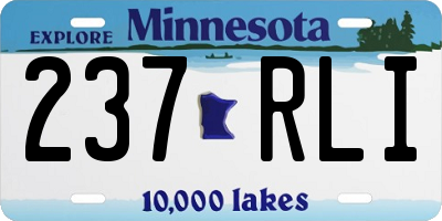 MN license plate 237RLI