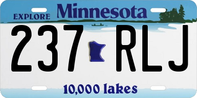 MN license plate 237RLJ