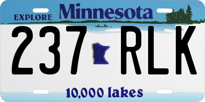 MN license plate 237RLK