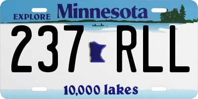 MN license plate 237RLL