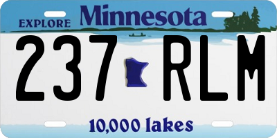 MN license plate 237RLM