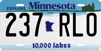 MN license plate 237RLO