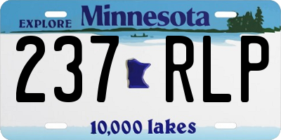 MN license plate 237RLP