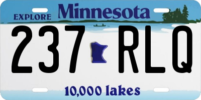 MN license plate 237RLQ