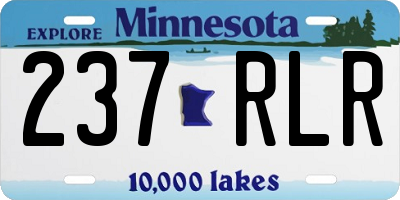 MN license plate 237RLR