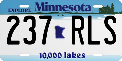 MN license plate 237RLS
