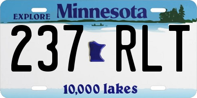 MN license plate 237RLT