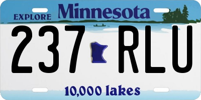 MN license plate 237RLU