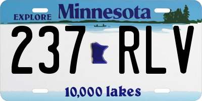 MN license plate 237RLV