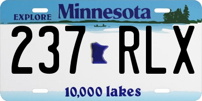 MN license plate 237RLX