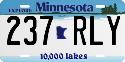 MN license plate 237RLY