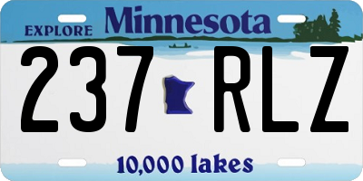 MN license plate 237RLZ