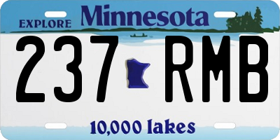 MN license plate 237RMB