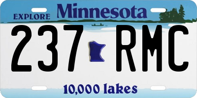 MN license plate 237RMC
