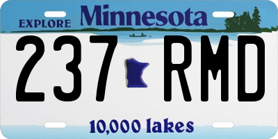 MN license plate 237RMD