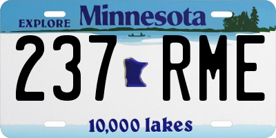 MN license plate 237RME