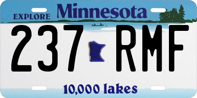 MN license plate 237RMF