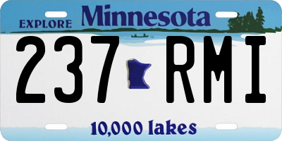 MN license plate 237RMI