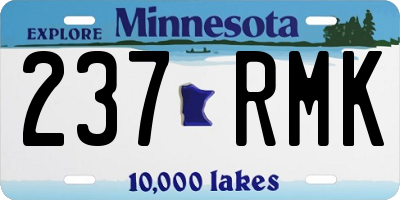MN license plate 237RMK