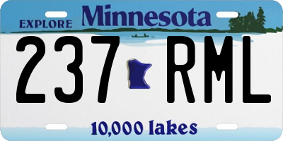 MN license plate 237RML