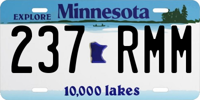 MN license plate 237RMM