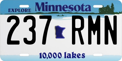 MN license plate 237RMN