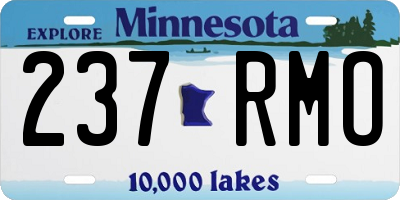MN license plate 237RMO