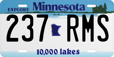 MN license plate 237RMS