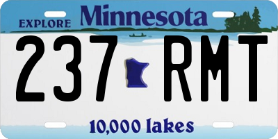 MN license plate 237RMT