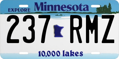 MN license plate 237RMZ