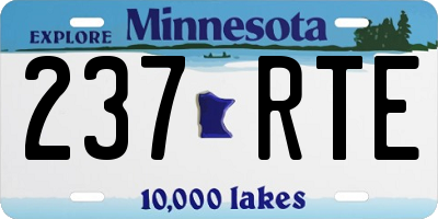 MN license plate 237RTE