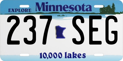 MN license plate 237SEG