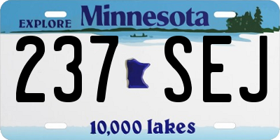 MN license plate 237SEJ