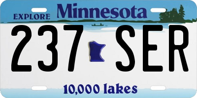 MN license plate 237SER