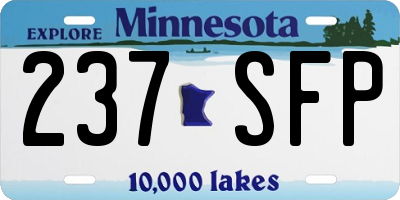 MN license plate 237SFP
