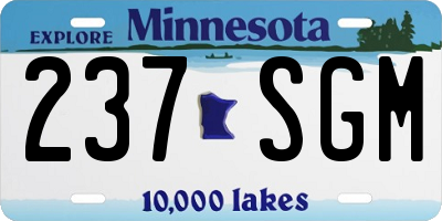 MN license plate 237SGM
