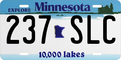 MN license plate 237SLC