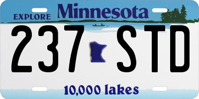 MN license plate 237STD