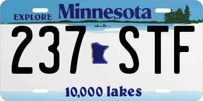 MN license plate 237STF
