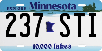 MN license plate 237STI
