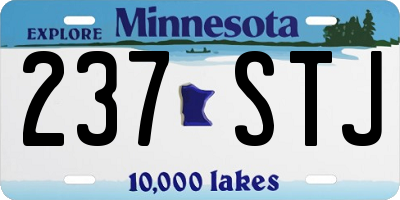 MN license plate 237STJ