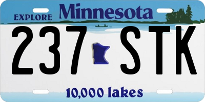 MN license plate 237STK