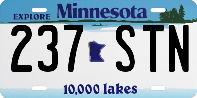 MN license plate 237STN
