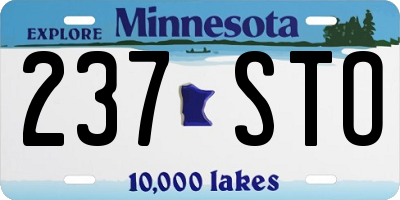 MN license plate 237STO