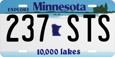 MN license plate 237STS
